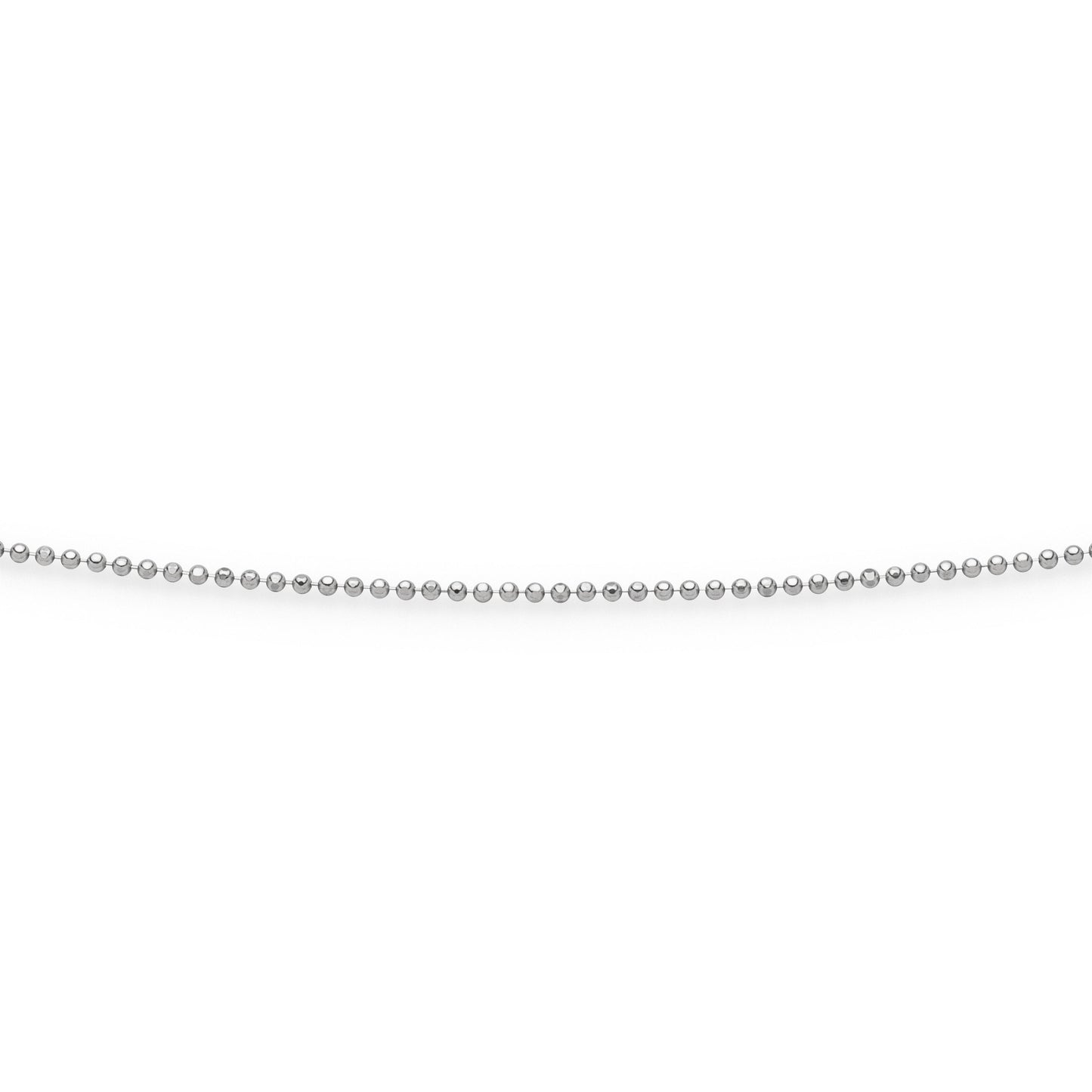 Kette "Kugel, geschliffen, rhodiniert" 1,2 mm