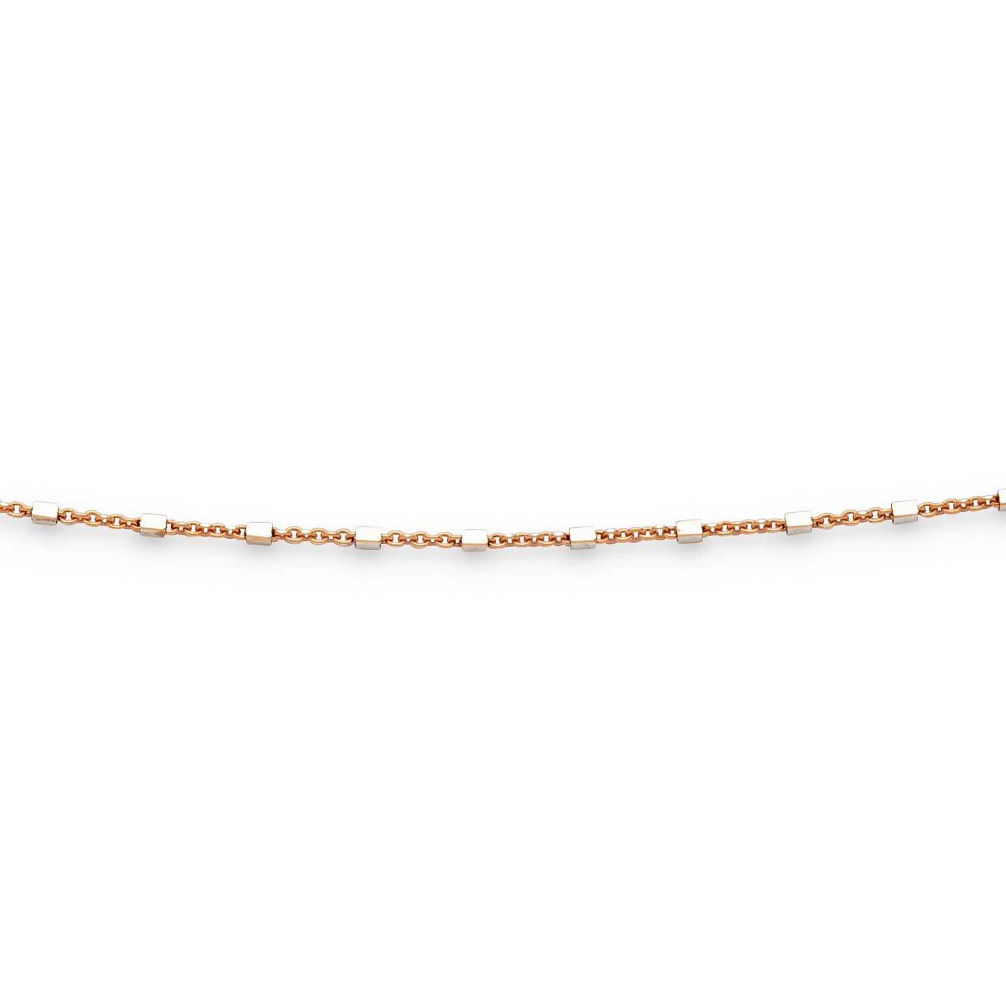 Kette "Fantasie" 1,2 mm" rose vergoldet/Silber