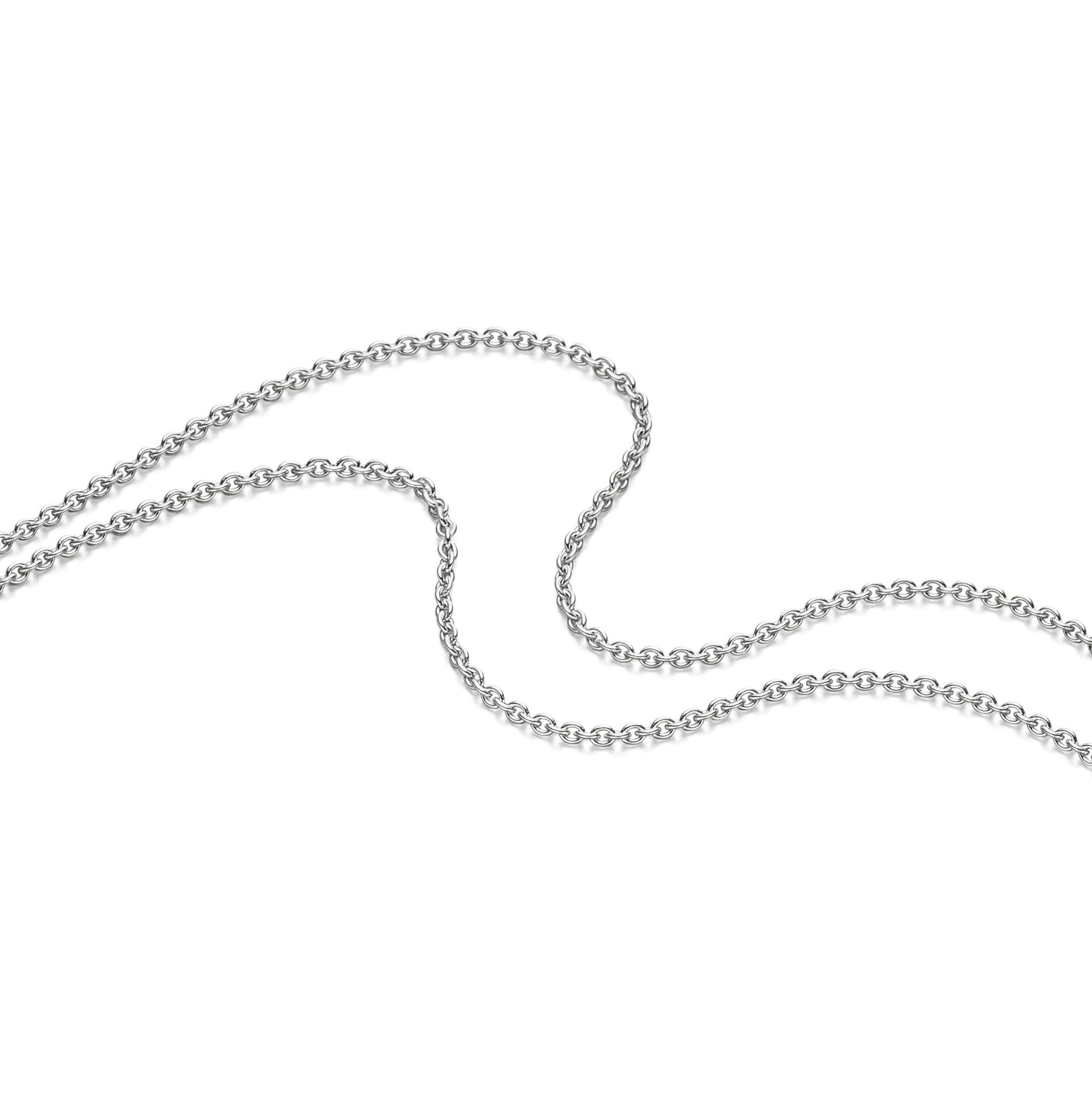 Kette "Anker rund" 1,3 mm rhodiniert