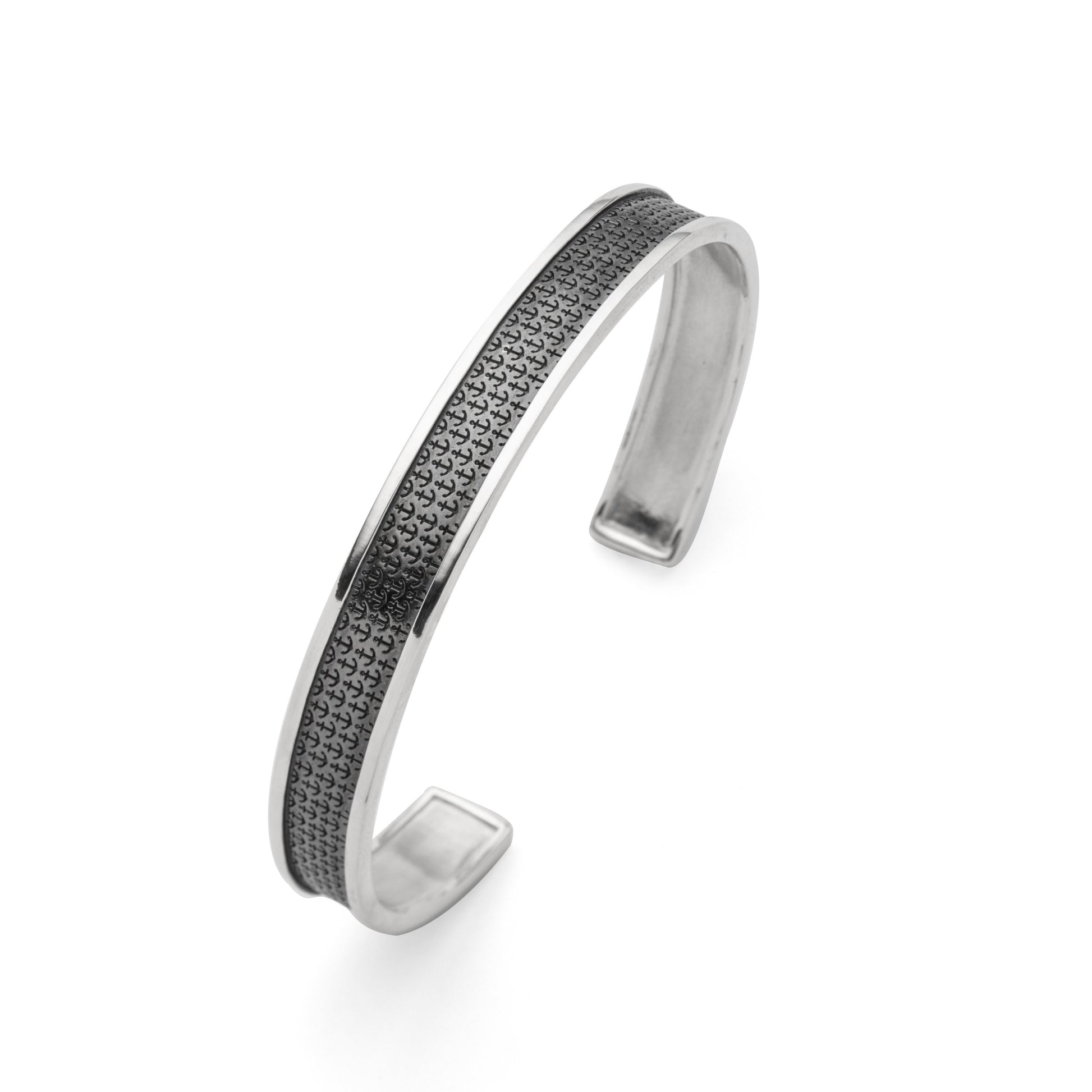 Armspange "Ankerplatz" oxidiert 17 cm
