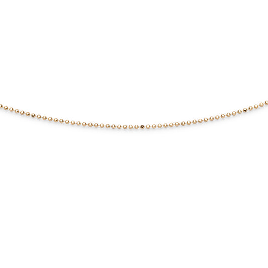 Kette "Kugel, geschliffen" vergoldet 1,8 mm