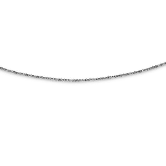 Kette "Popkorn, dünn, rhodiniert"