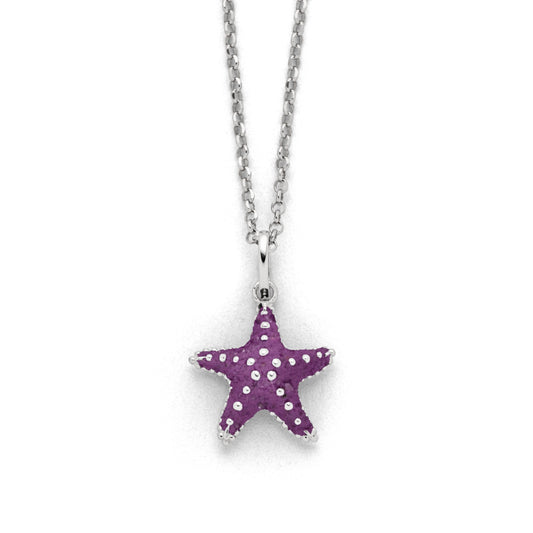 Kette "Seestern" Steinsand lila