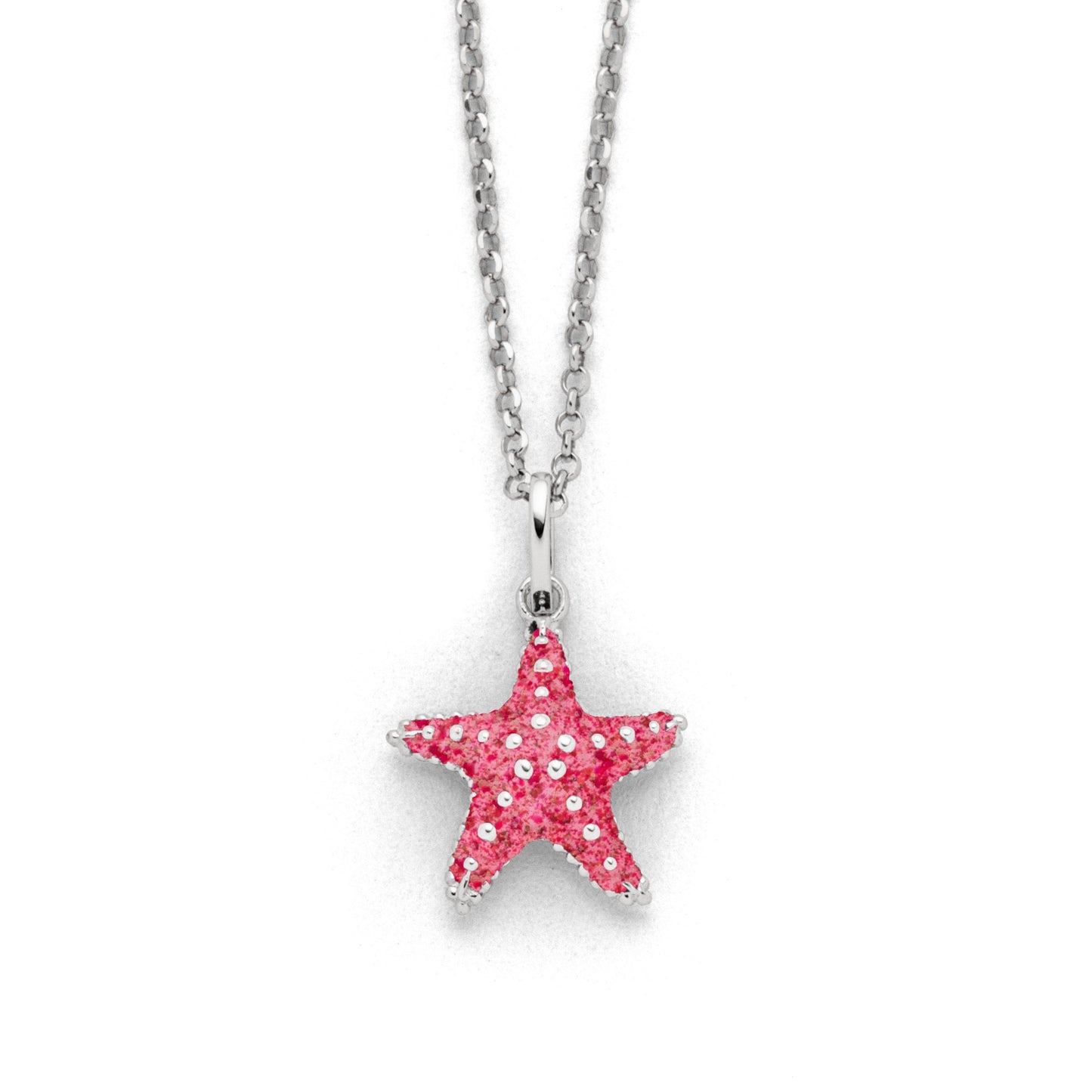 Kette "Seestern" Steinsand rosa