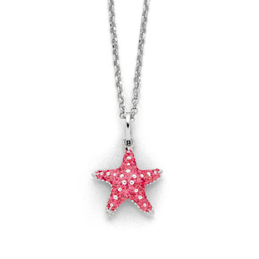Kette "Seestern" Steinsand rosa