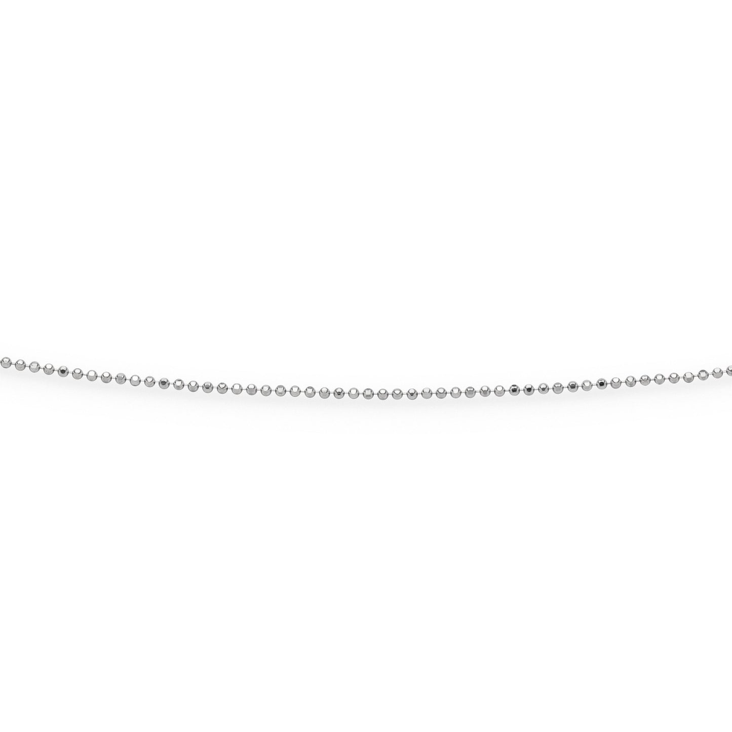 Kette "Kugel, geschliffen, rhodiniert" 1 mm