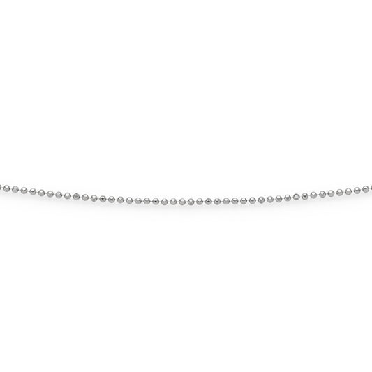 Kette "Kugel, geschliffen, rhodiniert" 1,2 mm