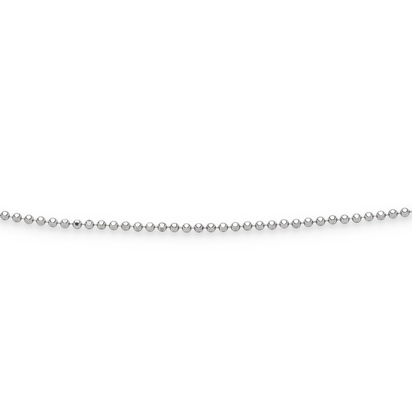 Kette "Kugel, geschliffen, rhodiniert" 1,5 mm