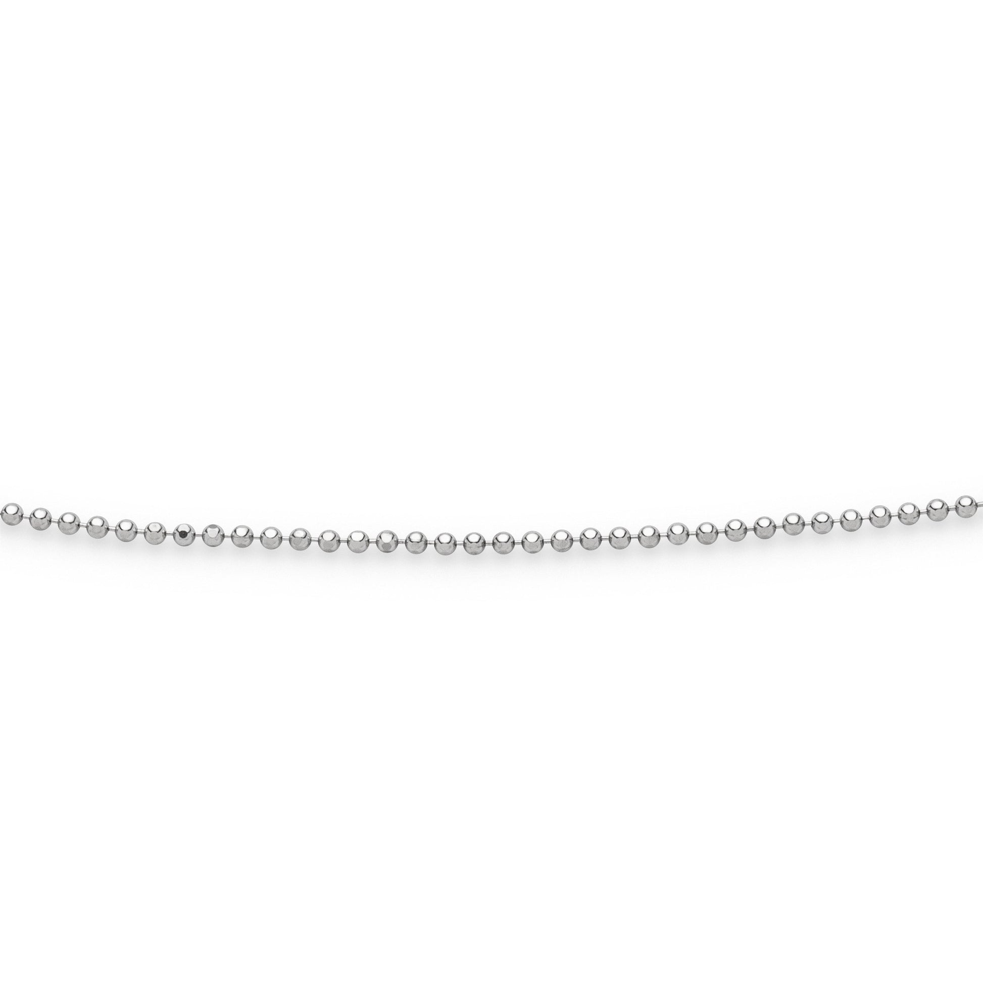 Kette "Kugel, geschliffen, rhodiniert" 1,5 mm