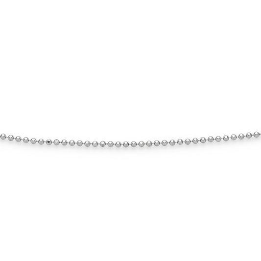 Kette "Kugel, geschliffen, rhodiniert" 1,5 mm