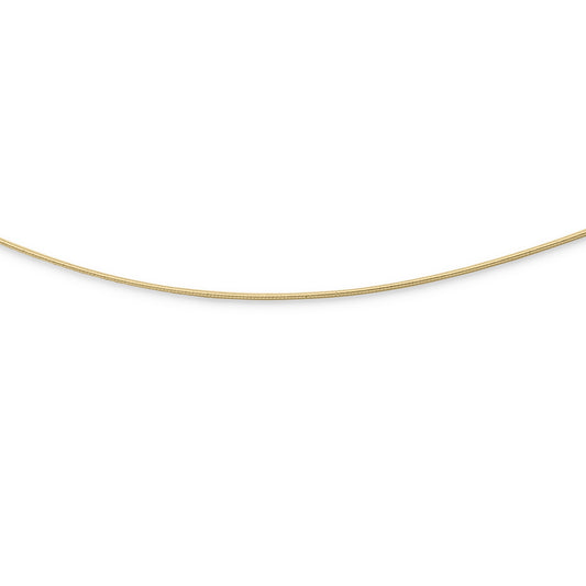 Kette "Omega, dünn" vergoldet 45 cm
