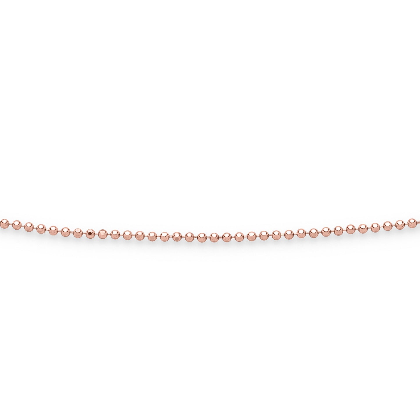Kette "Kugel, geschliffen, rosé vergoldet" 1,5 mm/80 cm