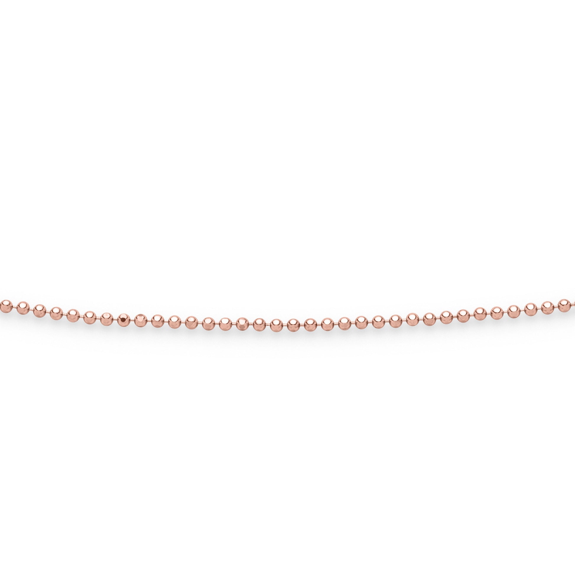 Kette "Kugel, geschliffen, rosé vergoldet" 1,5 mm/80 cm