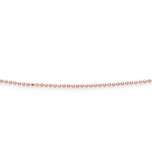 Kette "Kugel, geschliffen, rosé vergoldet" 1,5 mm/80 cm