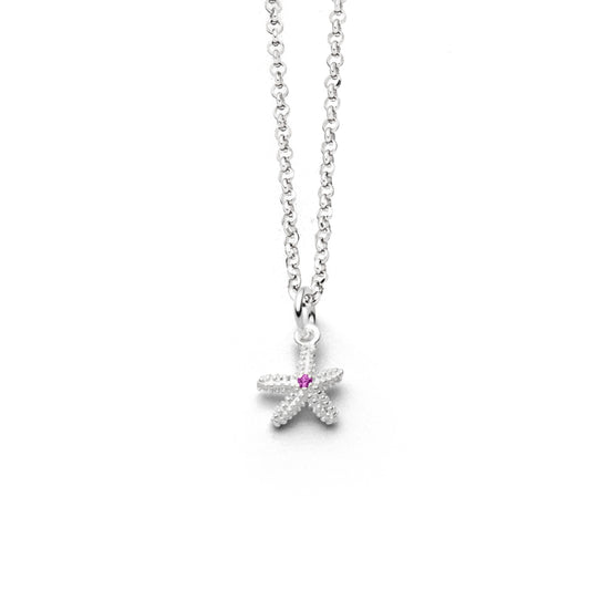 Kette "Seestern 2.0", Zirkonia pink