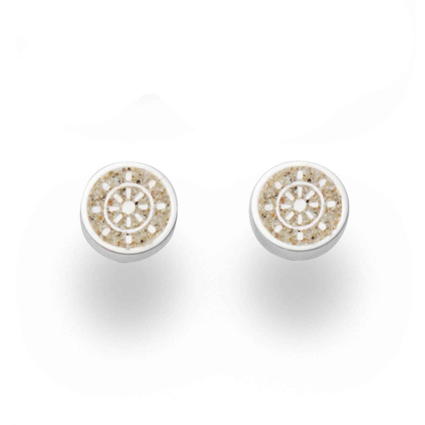 Ohrring "Steuerrad" 8 mm Strandsand