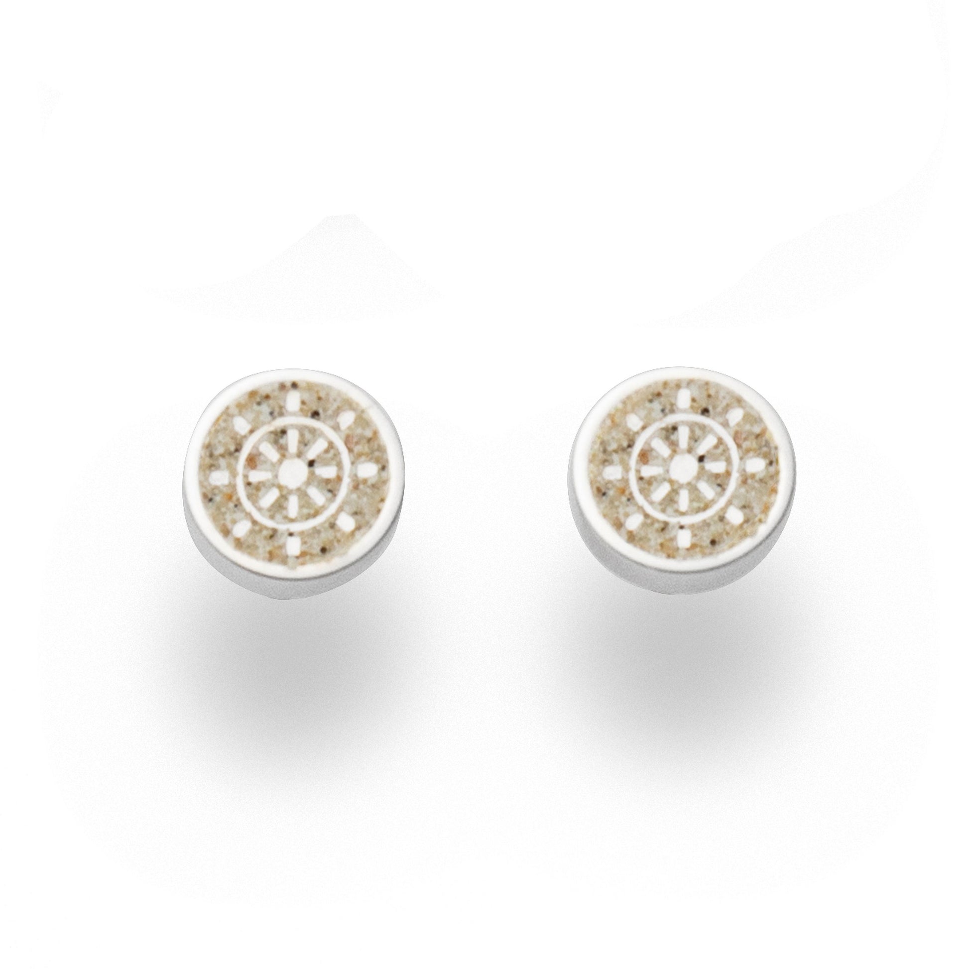 Ohrring "Steuerrad" 8 mm Strandsand